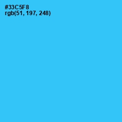 #33C5F8 - Turquoise Color Image