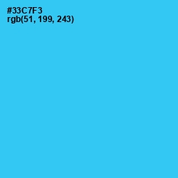 #33C7F3 - Turquoise Color Image