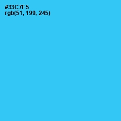 #33C7F5 - Turquoise Color Image