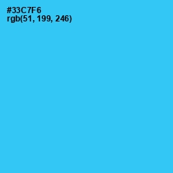 #33C7F6 - Turquoise Color Image