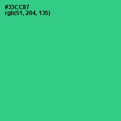 #33CC87 - Shamrock Color Image