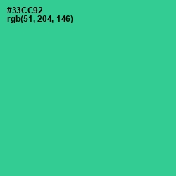 #33CC92 - Shamrock Color Image