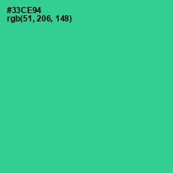 #33CE94 - Shamrock Color Image