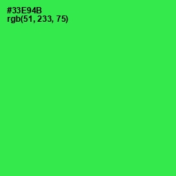 #33E94B - Malachite Color Image