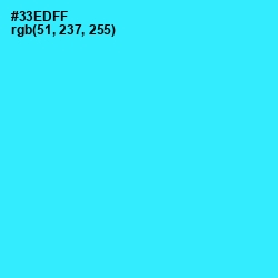 #33EDFF - Cyan / Aqua Color Image
