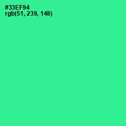 #33EF94 - Shamrock Color Image