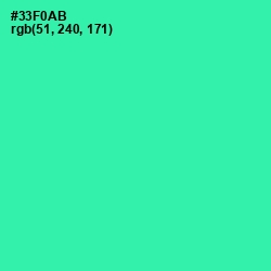 #33F0AB - Shamrock Color Image