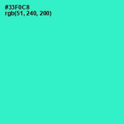 #33F0C8 - Turquoise Color Image