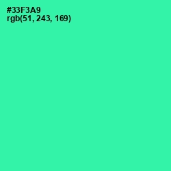 #33F3A9 - Shamrock Color Image