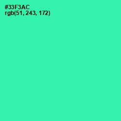 #33F3AC - Shamrock Color Image