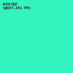 #33F3BF - Shamrock Color Image