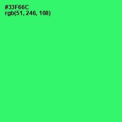 #33F66C - Spring Green Color Image