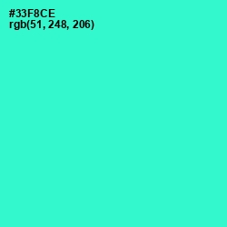 #33F8CE - Turquoise Color Image