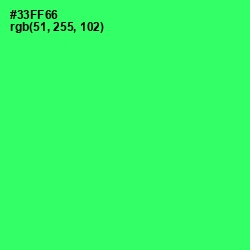 #33FF66 - Spring Green Color Image
