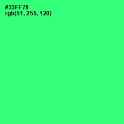 #33FF78 - Spring Green Color Image