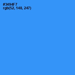 #3494F7 - Dodger Blue Color Image