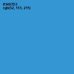 #3497D3 - Curious Blue Color Image