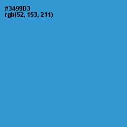 #3499D3 - Curious Blue Color Image
