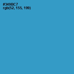 #349BC7 - Curious Blue Color Image