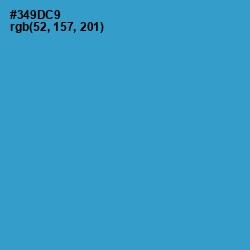 #349DC9 - Curious Blue Color Image