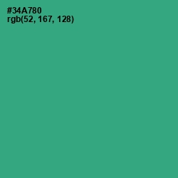 #34A780 - Jungle Green Color Image