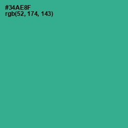 #34AE8F - Jungle Green Color Image