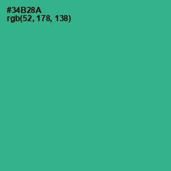 #34B28A - Jungle Green Color Image