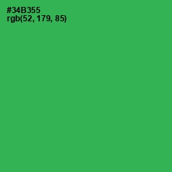 #34B355 - Sea Green Color Image