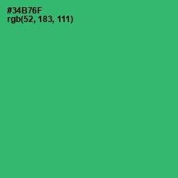 #34B76F - Sea Green Color Image
