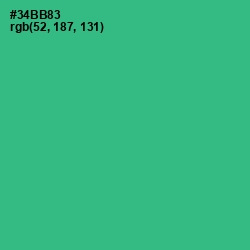 #34BB83 - Jungle Green Color Image