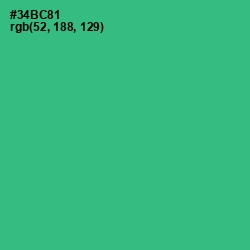 #34BC81 - Jungle Green Color Image