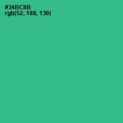 #34BC8B - Jungle Green Color Image