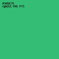 #34BE75 - Jade Color Image