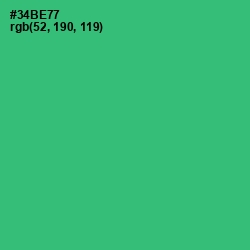 #34BE77 - Jade Color Image