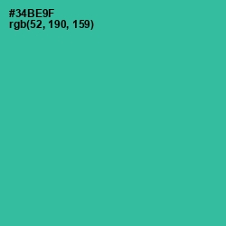 #34BE9F - Keppel Color Image
