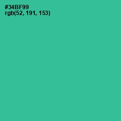 #34BF99 - Keppel Color Image