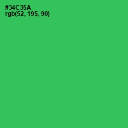 #34C35A - Malachite Color Image