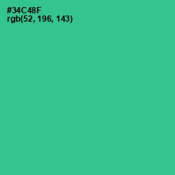 #34C48F - Shamrock Color Image