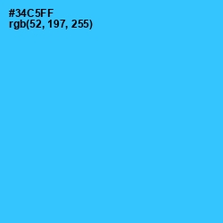 #34C5FF - Turquoise Color Image