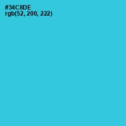 #34C8DE - Turquoise Color Image