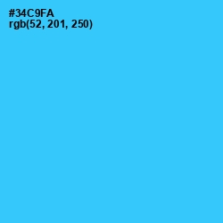 #34C9FA - Turquoise Color Image