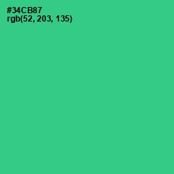 #34CB87 - Shamrock Color Image