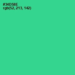 #34D58E - Shamrock Color Image