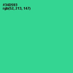 #34D593 - Shamrock Color Image