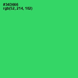#34D666 - Malachite Color Image