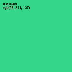 #34D689 - Shamrock Color Image