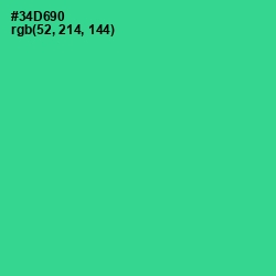 #34D690 - Shamrock Color Image