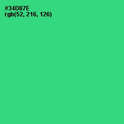 #34D87E - Malachite Color Image