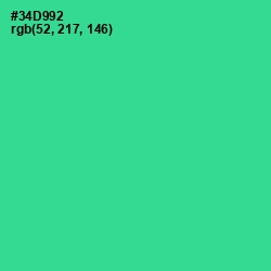 #34D992 - Shamrock Color Image