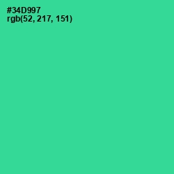 #34D997 - Shamrock Color Image